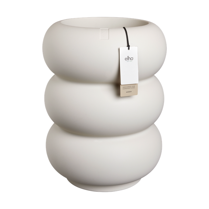 amber roll high 43cm linen white